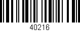 Código de barras (EAN, GTIN, SKU, ISBN): '40216'