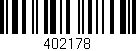 Código de barras (EAN, GTIN, SKU, ISBN): '402178'