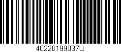 Código de barras (EAN, GTIN, SKU, ISBN): '40220199037U'