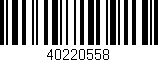 Código de barras (EAN, GTIN, SKU, ISBN): '40220558'