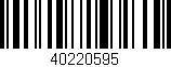Código de barras (EAN, GTIN, SKU, ISBN): '40220595'