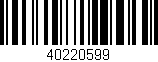 Código de barras (EAN, GTIN, SKU, ISBN): '40220599'