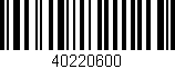 Código de barras (EAN, GTIN, SKU, ISBN): '40220600'