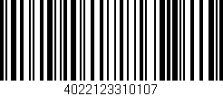 Código de barras (EAN, GTIN, SKU, ISBN): '4022123310107'