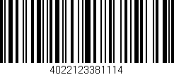 Código de barras (EAN, GTIN, SKU, ISBN): '4022123381114'