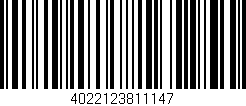 Código de barras (EAN, GTIN, SKU, ISBN): '4022123811147'