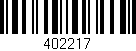 Código de barras (EAN, GTIN, SKU, ISBN): '402217'