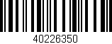 Código de barras (EAN, GTIN, SKU, ISBN): '40226350'