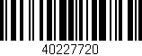 Código de barras (EAN, GTIN, SKU, ISBN): '40227720'
