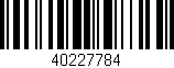 Código de barras (EAN, GTIN, SKU, ISBN): '40227784'