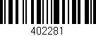 Código de barras (EAN, GTIN, SKU, ISBN): '402281'