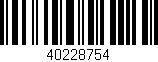 Código de barras (EAN, GTIN, SKU, ISBN): '40228754'