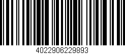 Código de barras (EAN, GTIN, SKU, ISBN): '4022906229893'