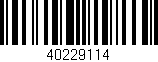 Código de barras (EAN, GTIN, SKU, ISBN): '40229114'