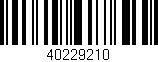 Código de barras (EAN, GTIN, SKU, ISBN): '40229210'