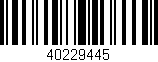 Código de barras (EAN, GTIN, SKU, ISBN): '40229445'