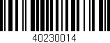 Código de barras (EAN, GTIN, SKU, ISBN): '40230014'