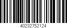 Código de barras (EAN, GTIN, SKU, ISBN): '40232752124'