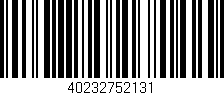 Código de barras (EAN, GTIN, SKU, ISBN): '40232752131'