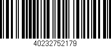 Código de barras (EAN, GTIN, SKU, ISBN): '40232752179'