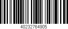Código de barras (EAN, GTIN, SKU, ISBN): '40232764905'