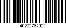 Código de barras (EAN, GTIN, SKU, ISBN): '40232764929'