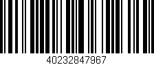 Código de barras (EAN, GTIN, SKU, ISBN): '40232847967'