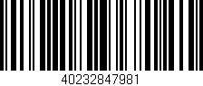 Código de barras (EAN, GTIN, SKU, ISBN): '40232847981'