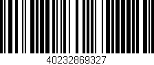 Código de barras (EAN, GTIN, SKU, ISBN): '40232869327'