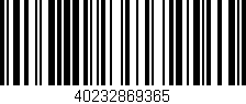 Código de barras (EAN, GTIN, SKU, ISBN): '40232869365'