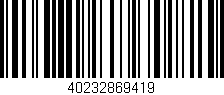 Código de barras (EAN, GTIN, SKU, ISBN): '40232869419'