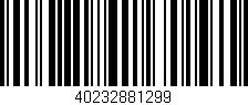 Código de barras (EAN, GTIN, SKU, ISBN): '40232881299'