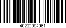 Código de barras (EAN, GTIN, SKU, ISBN): '40232894961'