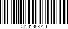 Código de barras (EAN, GTIN, SKU, ISBN): '40232896729'