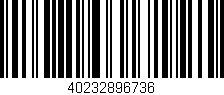 Código de barras (EAN, GTIN, SKU, ISBN): '40232896736'