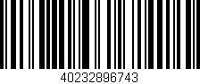 Código de barras (EAN, GTIN, SKU, ISBN): '40232896743'