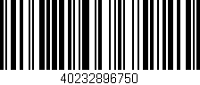 Código de barras (EAN, GTIN, SKU, ISBN): '40232896750'