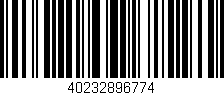 Código de barras (EAN, GTIN, SKU, ISBN): '40232896774'