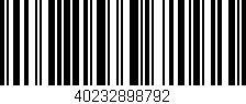 Código de barras (EAN, GTIN, SKU, ISBN): '40232898792'