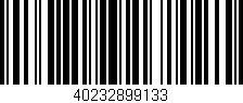 Código de barras (EAN, GTIN, SKU, ISBN): '40232899133'