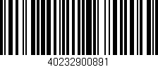 Código de barras (EAN, GTIN, SKU, ISBN): '40232900891'
