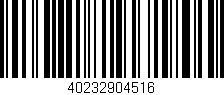Código de barras (EAN, GTIN, SKU, ISBN): '40232904516'