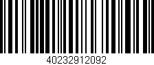Código de barras (EAN, GTIN, SKU, ISBN): '40232912092'