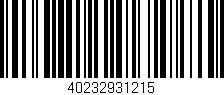Código de barras (EAN, GTIN, SKU, ISBN): '40232931215'