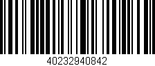 Código de barras (EAN, GTIN, SKU, ISBN): '40232940842'