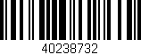 Código de barras (EAN, GTIN, SKU, ISBN): '40238732'
