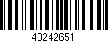 Código de barras (EAN, GTIN, SKU, ISBN): '40242651'