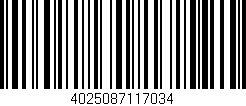 Código de barras (EAN, GTIN, SKU, ISBN): '4025087117034'