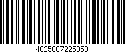 Código de barras (EAN, GTIN, SKU, ISBN): '4025087225050'