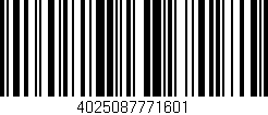 Código de barras (EAN, GTIN, SKU, ISBN): '4025087771601'